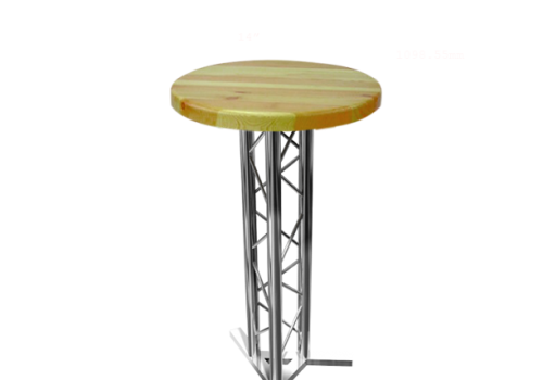 9102 | Straight aluminum truss table with pine wood top | TrussGear – for all your aluminum truss needs