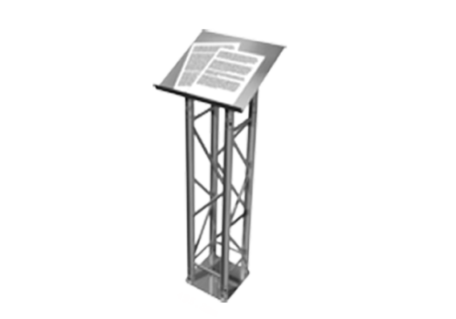 9401 | Aluminum truss lectern with diamond plate top | TrussGear – for all your aluminum truss needs