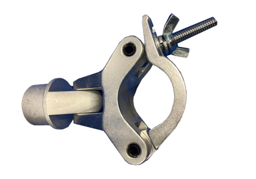 8019 | Hinged aluminum stabilizer coupler | TrussGear – for all your aluminum truss needs