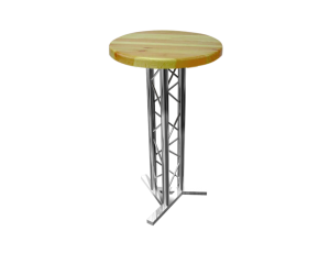 9102 | Straight aluminum truss table with pine wood top | TrussGear – for all your aluminum truss needs