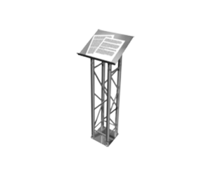 Aluminum truss lectern with diamond plate top | 9401 | TrussGear – for all your aluminum truss needs