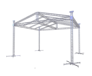 Pitched Roof 2 - 12 x 10 m (39 ft x 33 ft) self elevating | ROOF-2 12x10m | TrussGear – for all your aluminum truss needs