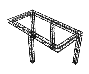 5250B | Multipurpose exhibit  set-up black | TrussGear – for all your aluminum truss needs