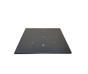 16x16inch (40.5x40.5cm) universal black steel baseplate | 1002 | TrussGear – for all your aluminum truss needs