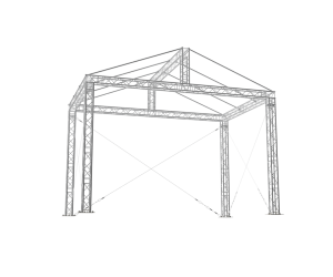 Standard Truss Roof System - 6 x 4 m (13 ft x 13 ft) | ROOF RST 6x4 | TrussGear – for all your aluminum truss needs