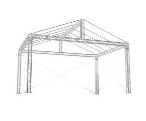 ROOF RST 8x6 | Standard Truss Roof System - 8 m x 6 m (26.3 ft x 19.7 ft) | TrussGear – for all your aluminum truss needs