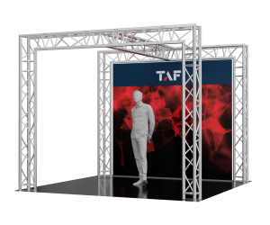 10x8x10ft (3x2.5x3m) aluminum truss exhibition booth | 5103 | TrussGear – for all your aluminum truss needs