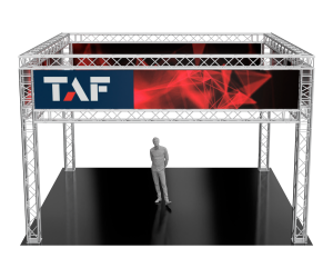 20x20x13ft (6x6x4m) aluminum truss exhibition booth | 5301 | TrussGear – for all your aluminum truss needs
