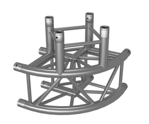 FT34-C30-R  | 3-way 90° corner rounded | TrussGear – for all your aluminum truss needs